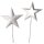 weihnachtlicher stimmungsvoller Deko-Stecker Garten-Stecker Stern Metall silber matt-glänzend gehämmert Preis für 2 Stück