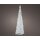 dekorative LED-Leuchtpyramide Acrylgeflecht klar transparent LED&acute;s kaltwei&szlig; mit Blinkfunktion f&uuml;r innen und au&szlig;en