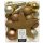 33er Set Kugelmix PVC mit Sternspitze gold perle wei&szlig; Weihnachtskugeln Baumschmuck bruchfest Christbaumschmuck
