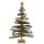 dekorativer verdrehbarer Weihnachtsbaum aus Pinienholz mit Stern-Spitze