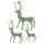 trendiger dekorativer Glitzer - Hirsch Weihnachtshirsch in salbeigrün