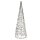 dekorative LED-Leuchtpyramide Weihnachtspyramide Metallgeflecht silber nur für innen