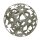 dekorative Stern-Kugel Deko-Kugel Garten-Kugel Metall grau 18,5 cm