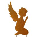 stimmungsvoller großer Deko-Stecker Garten-Stecker Motiv Engel als flache Silhouette Metall rostig Preis für 1 Stück