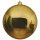 große dekorative winterliche bruchfeste Weihnachtskugel gold glänzend 14 cm