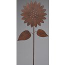 dekorativer Gartenstecker Sonnenblume Metall rostoptik