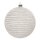 4er Set Kugelmix 8 cm weiß geeist Motiv Schneeflocke Streifen PVC Weihnachtskugeln Baumschmuck bruchfest Christbaumschmuck