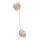 dekorative LED Lichterkette Girlande mit fluffigen weißen Federbällchen und 8 LEDs warmweiss mit Timerfunktion