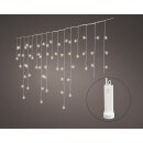 dekorativer LED Lichtervorhang Girlande Eiszapfen LED warmweiß mit Blinkeffekt und Timerfunktion für innen und außen
