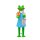 lustiger Dekofrosch Gartenfrosch Dekofigur Froschmädchen mit Blume und Eimer Metall bemalt