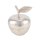 originelles Dekoobjekt Apfel silberfarbig aus leicht rauem Aluminiummetall  in 2 Größen