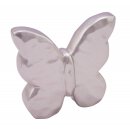 dekorativer Deko-Schmetterling Keramik blaßflieder metallic in 2 Größen