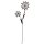 dekorativer ausgefallener Gartenstecker Motiv stilisierte Pusteblume 2 Bl&uuml;ten Metall schwarz-braun