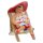 dekorative witzige kleine Dekofigur Strandlady im Liegestuhl mit Buch oder ohne Buch rot-weiß