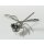 witzige dekorative Dekofigur Libelle silber antikfinish
