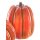 dekoratives herbstliches Dekoobjekt K&uuml;rbis aus orangefarbiger Keramik gl&auml;nzend