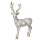 stimmungsvoller dekorativer wetterfester Hirsch als Weihnachtshirsch in silber