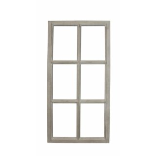 Deko-Fensterrahmen Holz- Rahmen Fenster-Attrappe Holz natur hellgrau gewischt Vintage