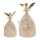 dekorativer ausgefallener Deko Engel mit Sternenregen rosa-weiß mit champagner-gold antike Optik