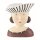 Ladykopf Dekokopf Dame mit schwarz weißem Hut