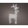 stimmungvoller LED beleuchteter Deko-Hirsch Weihnachts-Hirsch Acrylgeflecht klar transparent LED´s kaltweiß  für innen und außen 