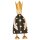 stimmungsvolle kleine Dekofigur König zum stellen in creme-schwarz mit goldener Krone aus Metall