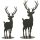 dekorativer Deko-Hirsch große Hirschfigur als flache Silhouette aus Metall in mattschwarz