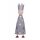 stimmungsvolle mittlere Dekofigur König zum stellen in hellgrau-creme-weinrot mit silberner Krone aus Metall