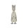 putzige kleine Dekofigur König zum stellen in hellgrau-creme-weinrot mit silberner Krone aus Metall hergestellt in Handarbeit