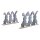 fr&uuml;hlingshafte putzige Deko-Hasenfamilie Osterhasen als 3-er Gruppe aus Filz grau