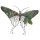 dekorative Wanddeko Wandobjekt aus Metall Schmetterling oder Libelle in dezentem grün-silber-braun