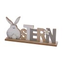 dekorativer Schriftzug Ostern mit putzigem Hasen und...