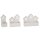 dekorativer Pflanzkasten Kräuterkasten mit flacher Silhouette vom Haus Holz shabby weiß