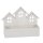 dekorativer Pflanzkasten Kräuterkasten mit flacher Silhouette vom Haus Holz shabby weiß