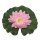sommerliche Kunstblume große Schwimmblume Seerosenblüte mit Blatt und Regentropfen in verschiedenen Farben