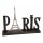 dekorativer Schriftzug PARIS aus Mangoholz und Aluminium