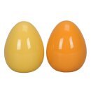 frühlingshaftes kleines Deko Ei Keramik gelb oder...