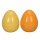 frühlingshaftes kleines Deko Ei Keramik gelb oder orange Preis für je 4 Stück