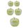 dekorativer Deko-Apfel Dekoobjekt Apfel Keramik hellgrün glänzend in verschiedenen Größen
