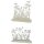 dekorative frühlingshafte Dekolandschaft Blumenwiese als Silhouette shabby weiß mit goldenen Tupfen in verschiedenen Ausführungen