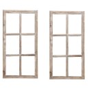Deko-Fensterrahmen Nostalgie Holz Deko Fenster braun gewischt shabby ca. 43 x 2 x 85 cm hoch als 2-er oder 4-er Set