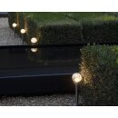 dekorative solarbetriebene LED Stableuchte warmweiß als Kugelleuchte mit Echtglas Cracklee-Glaskuppel im 2-er Set