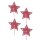 weihnachtlicher stimmungsvoller Deko-Stecker Blumenpick Stern rot mit weißen Sternchen Preis für 4 Stück