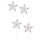 weihnachtlicher stimmungsvoller Deko-Stecker Blumenpick Stern weiß mit roten Sternchen Preis für 4 Stück