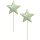 weihnachtlicher stimmungsvoller Deko-Stecker Garten-Stecker Stern Metall mint - gold mit etwas Glitzer Preis für 2 Stück