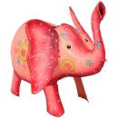 dekorative witzige Spardose Sparbüchse rosa Elefant Metall bemalt