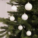 30er Set Kugelmix PVC weiß irisierend Weihnachtskugeln Baumschmuck bruchfest Christbaumschmuck