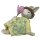 frühlingshafter putziger Deko-Hase Osterhase aus Gras als Hasenjunge mit Hut oder Hasenmädchen mit Blume
