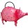 dekorative witzige Deko-Gießkanne Schwein pink gepunktet Metall handbemalt