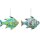 Metallfigur Dekofigur Fisch zum stellen und hängen in 3 möglichen Größen und 2 Farben
